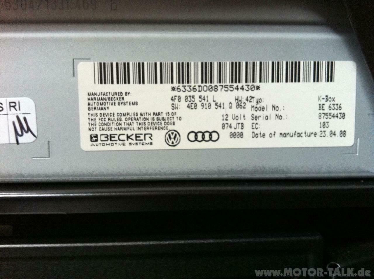 Audi A4 B8 Soundsystem
