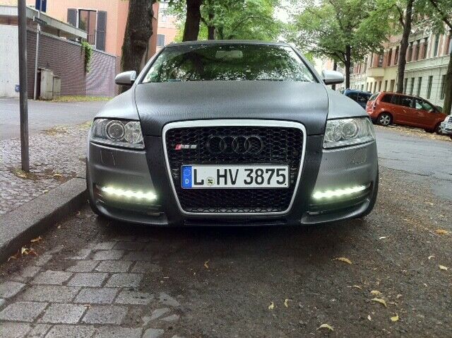 Audi A6 4F Vollfolierung Anthrazit / Schawarz Carbon