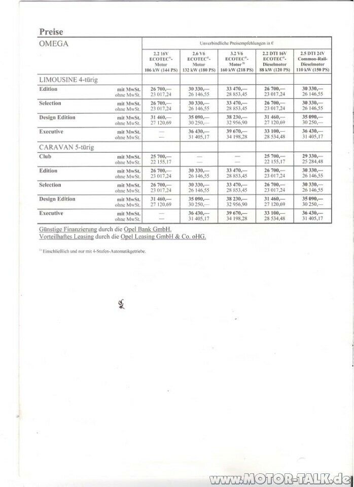 Preisliste / Prospekt als PDF Datei - OMI B