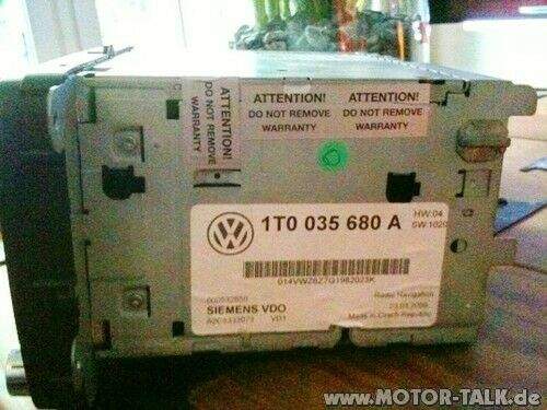 RNS mit manipulierter Seriennummer