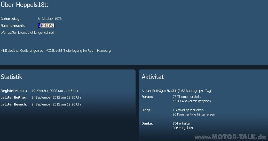 Nutzung des Danke-Buttons im Audi A6 4F Forum