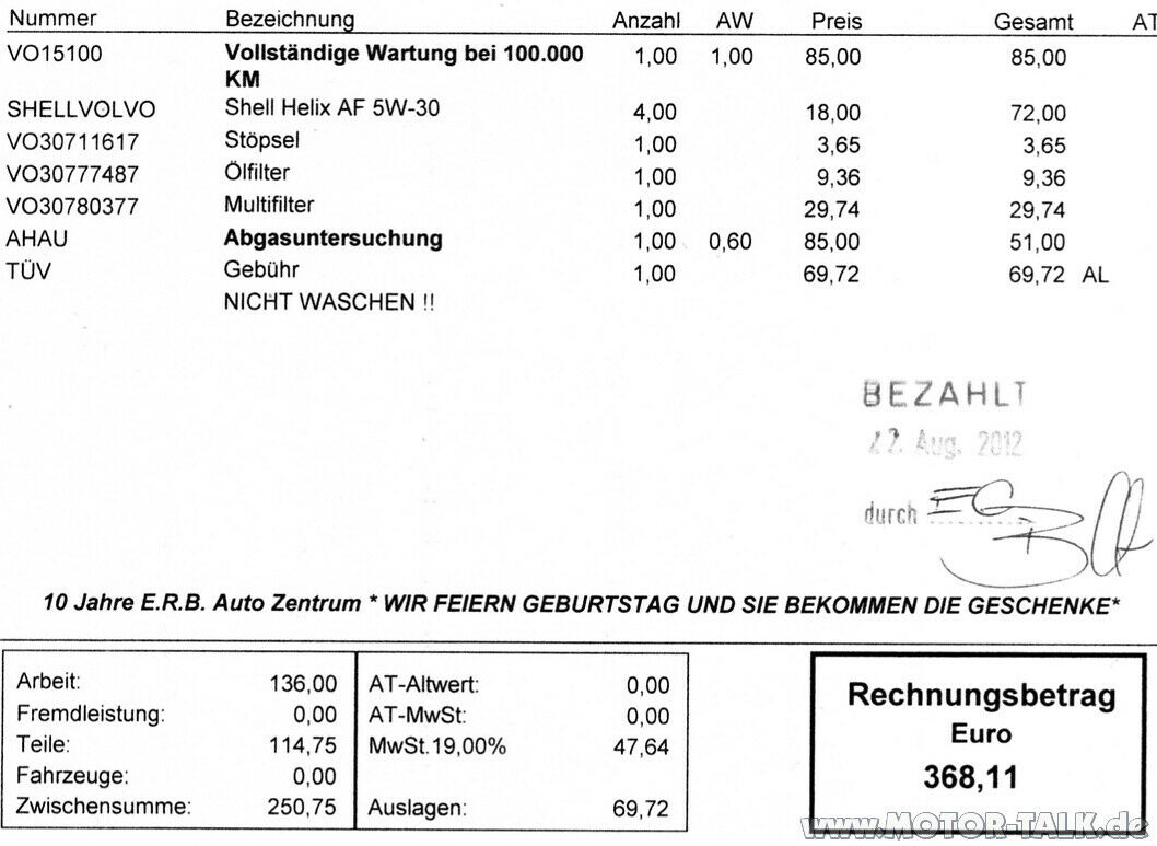 Wartungskosten teurer als bei Porsche