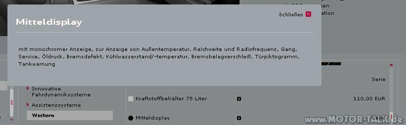 Kein Digitaltacho etc. im A6 Avant?