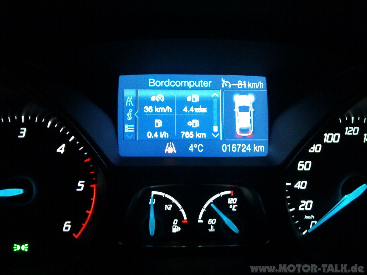 Verbrauch und Reichweite des FoFo 1,6 TDCI