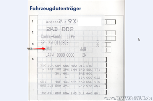 Fahrzeugdatenträger MKB