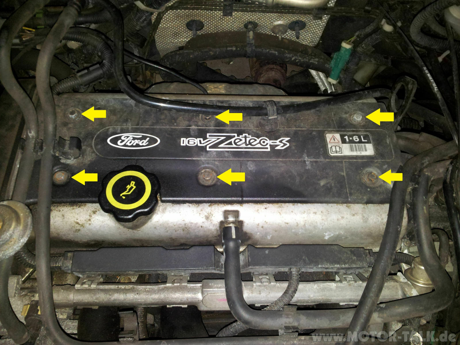 Inspektion beim 1,6er Benziner Zetec-Motor