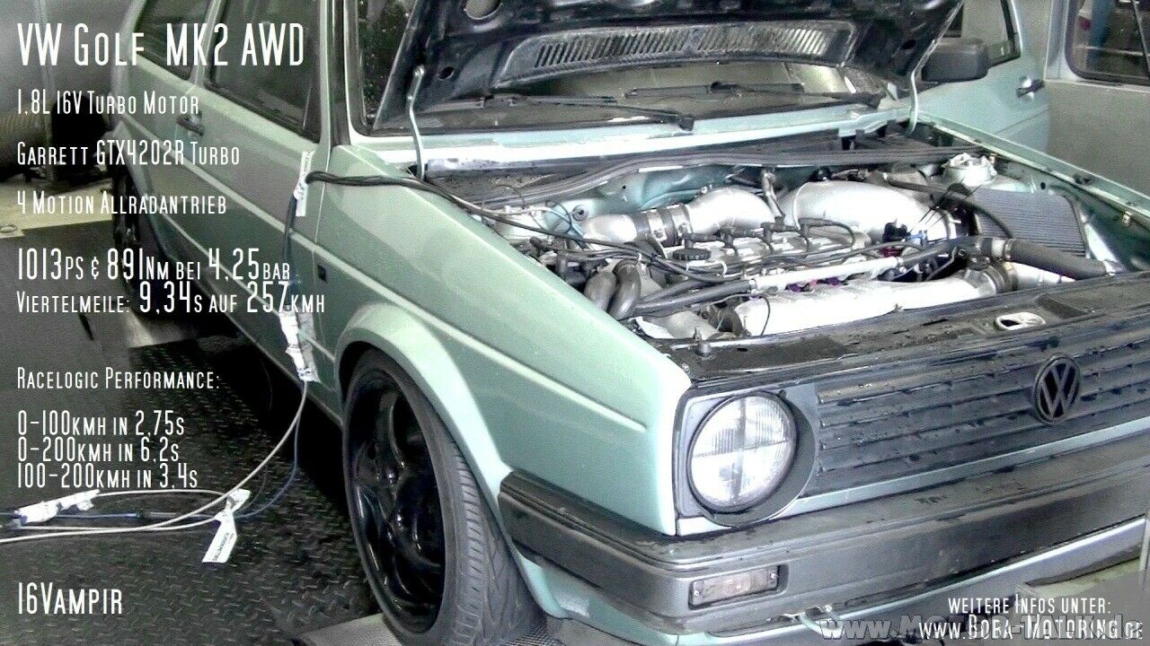 VW Golf MK2 AWD 1,8L 16V 1013Ps und 891Nm