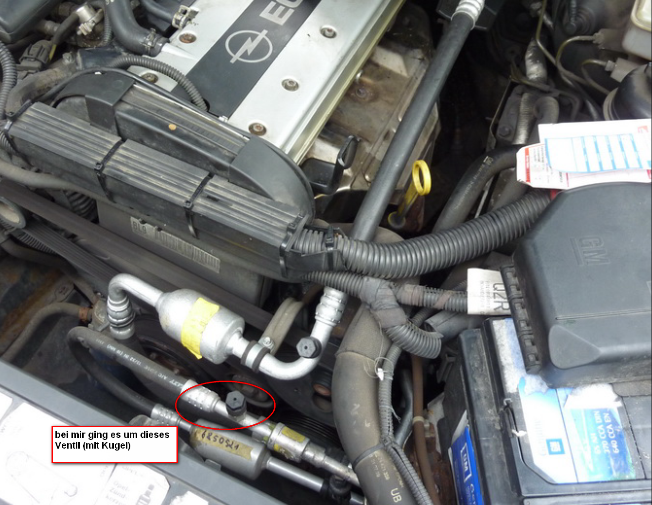 Omega B - Klima-Füllventil, ... hat der FOH etwa recht?