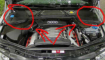 Wasser Rechts/Links im motorraum?