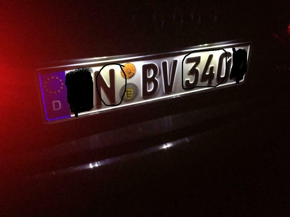 LED Kennzeichen Beleuchtung A5 CABRIO - Facelift-