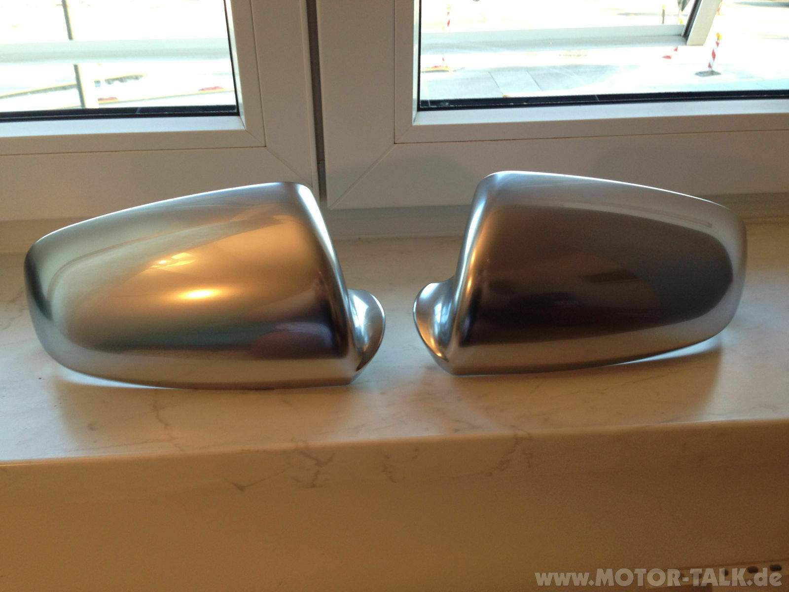 2x Alu Matt Chrom Spiegelkappen Außenspiegel Für AUDI A4 B6 A4 8H