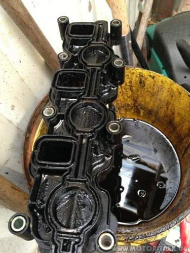 Schon den meisten Russ entfernt