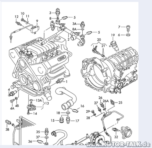 Explosionszeichnung-audi-kuehlmittelsensor