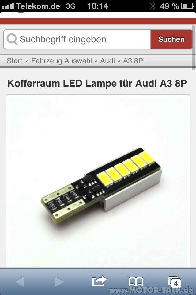 LED im Kofferraum
