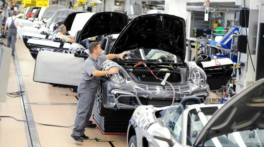 Porsche-Produktion: Der Sportwagenhersteller legte im M&auml;rz um 19,8 Prozent zu.