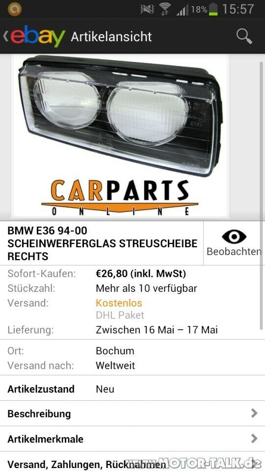 Zig kleine Steinschläge im Scheinwerferglas