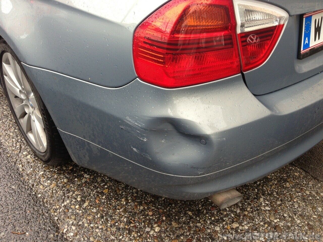 Delle in Kunststoffstoßstange