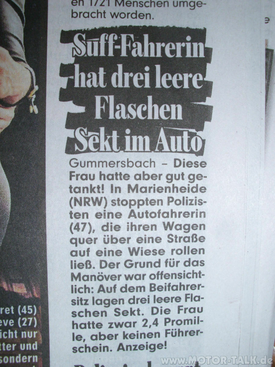 Heute einen kleinen Unfall gehabt