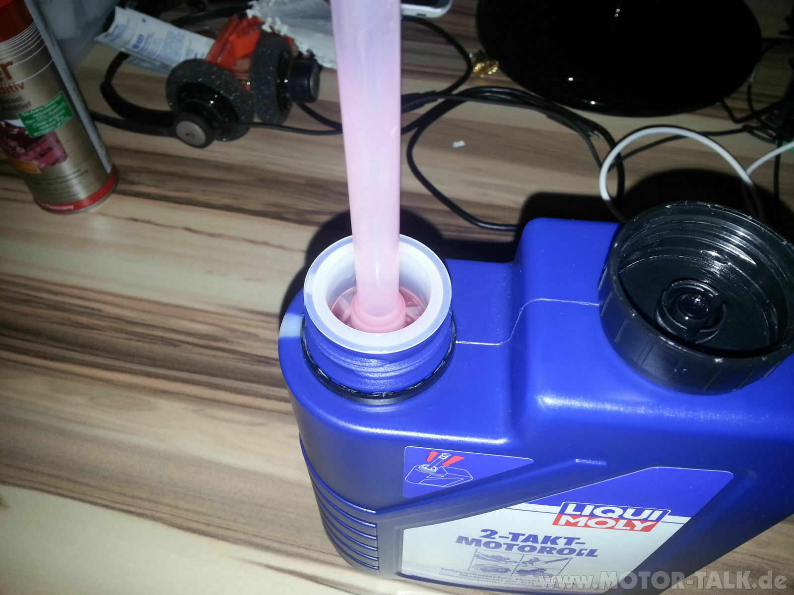 Das Ergebnis: 2-Takt Öl im Diesel!