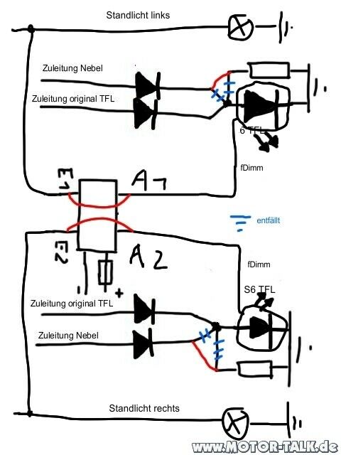 S6 LED original an A6 anschließen ohne zusätzliches Modul