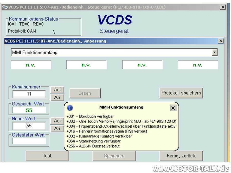 Nach Neueinbau Fingerprint (Start-Stop-Knopf) Fehlermeldung!