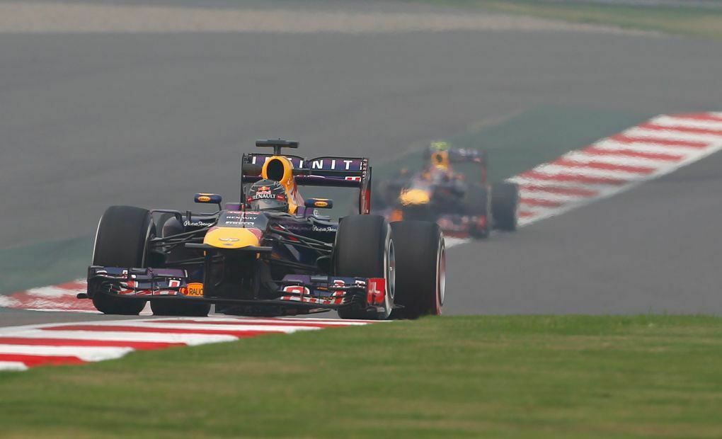 Sebastian Vettel beim zweiten Training auf der indischen Formel-1-Strecke Greater Noida