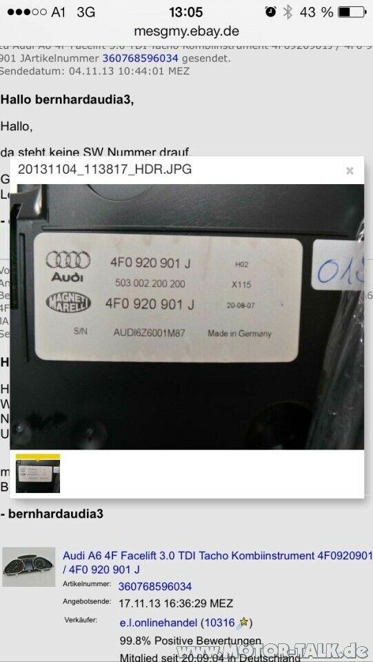 Facelift Kombiinstrument im VFL eingebaut!