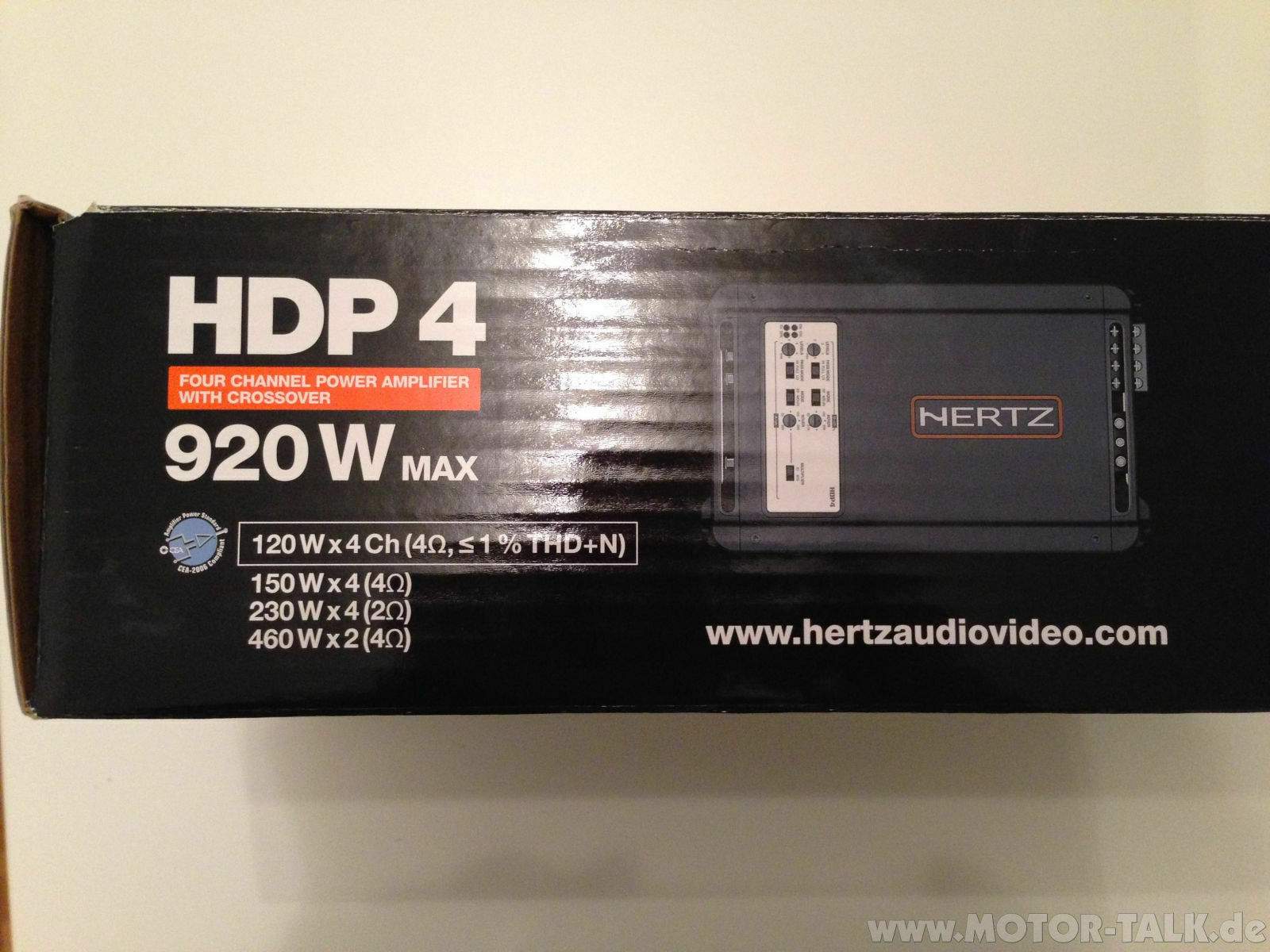 Hertz HDP4 HighEnergy 4x150 Watt RMS 4KanalVerstärker Biete