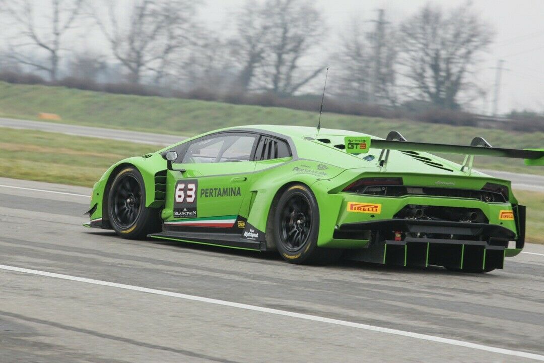 Anders als die Serienversion fährt der Huracán GT3 mit Hinterradantrieb