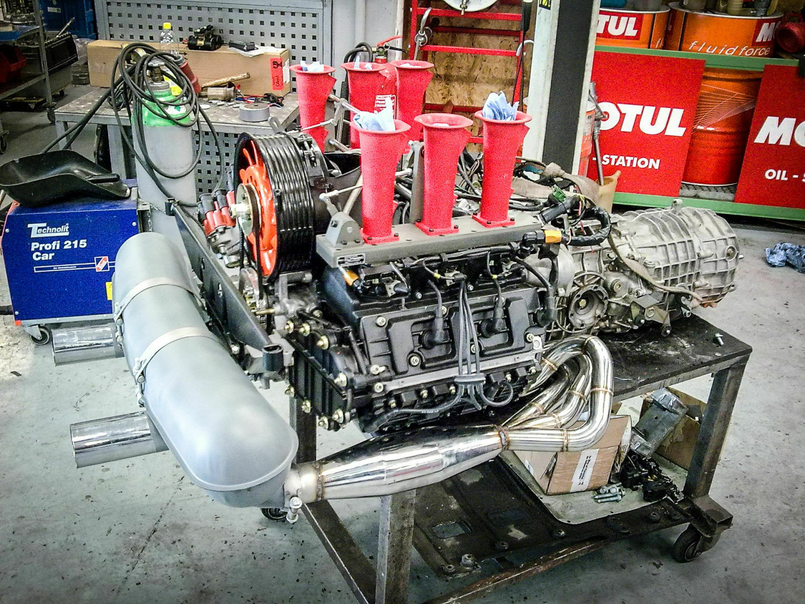 Nach dem Umbau erstrahlt der Motor in neuem Glanz