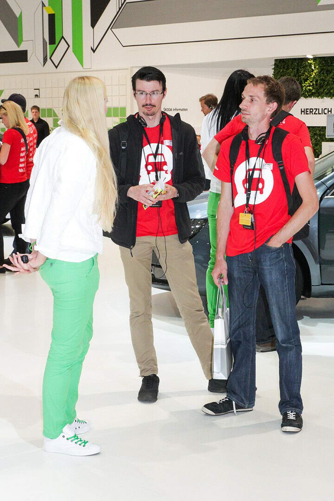 Auf dem Skoda-Stand wurde viel gefachsimpelt