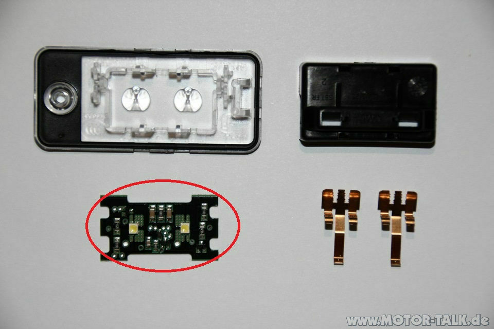 Original Audi LED Kennzeichenbeleuchtung