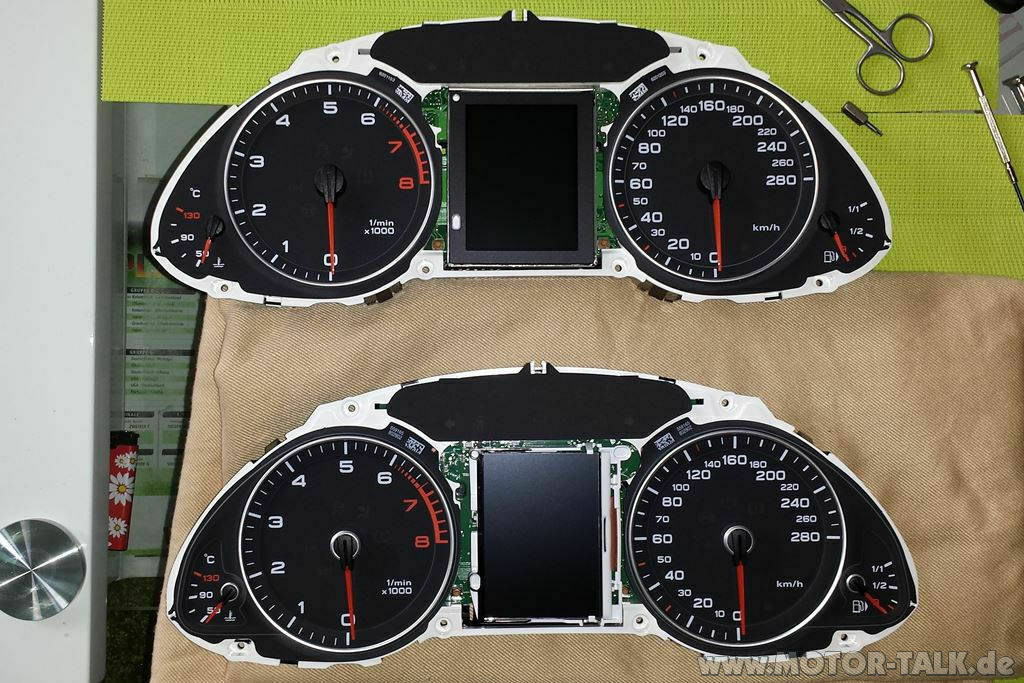 Umbau Tacho: Zeiger & LED´s in weiß vom S4 B8