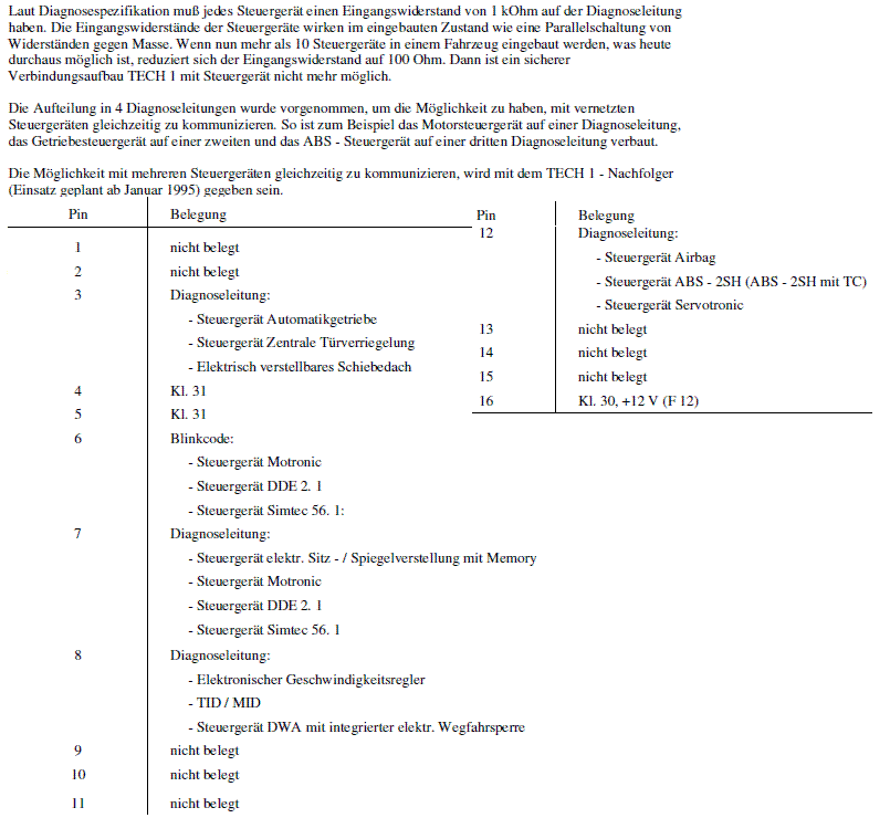 CAN-BUS, bidirektionaler Datenbus Opel Omega!?