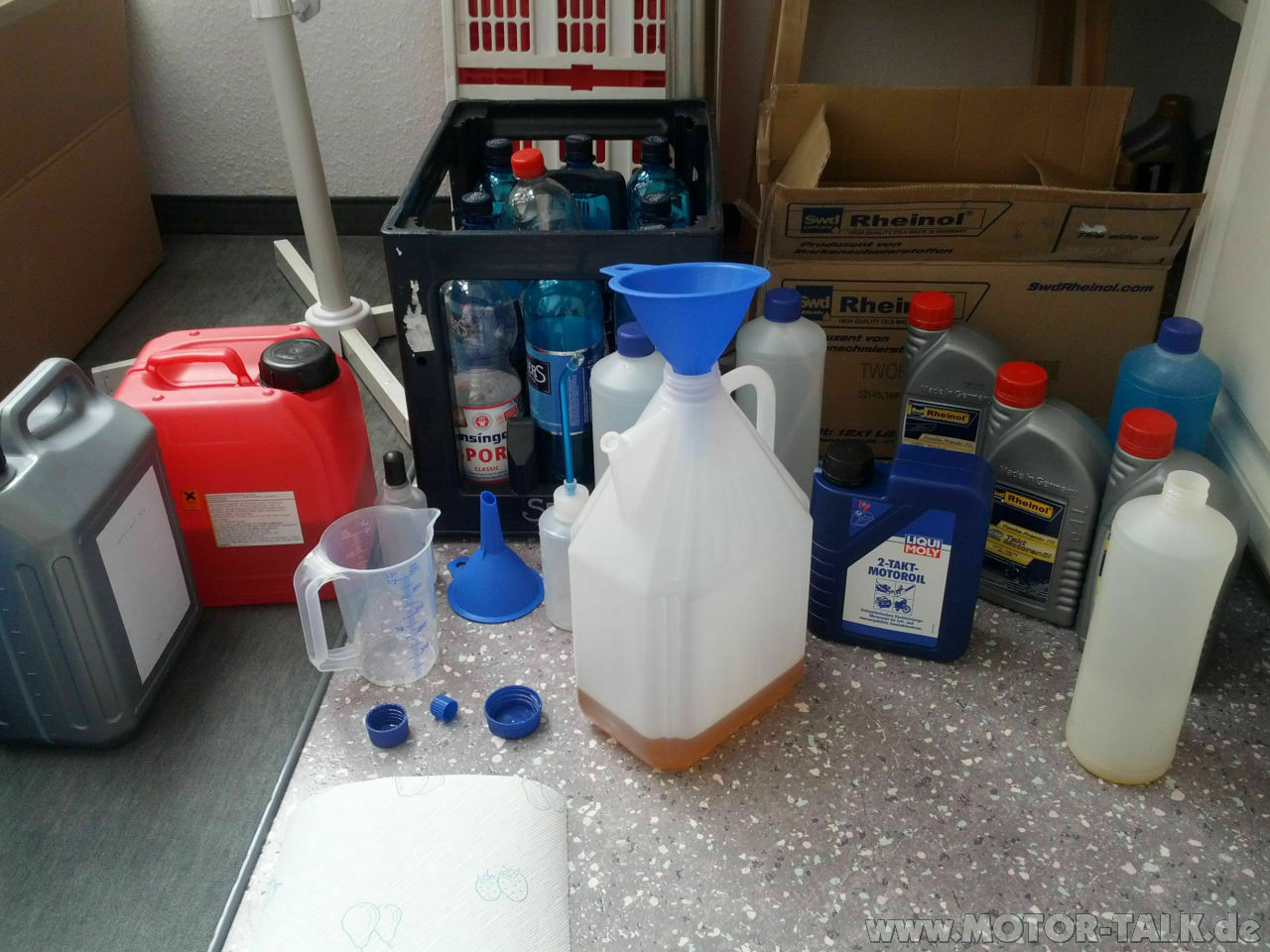 Anmischen, hier noch mit anderen Resten.