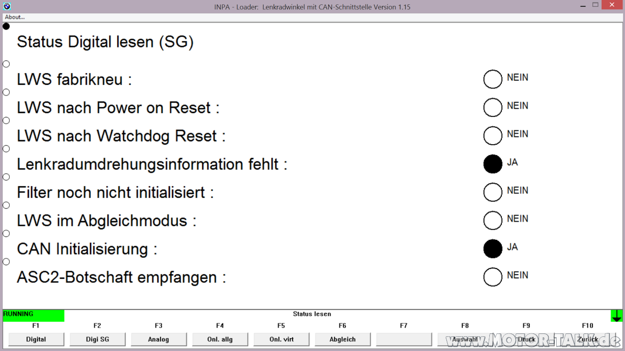 Ediabas/Inpa Fehlerauslesen funktioniert nicht Fehler SYS 0010 Job Initialisierung Fehlerhaft