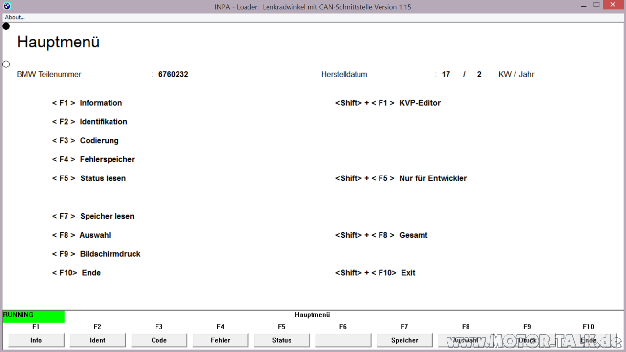 Ediabas/Inpa Fehlerauslesen funktioniert nicht Fehler SYS 0010 Job Initialisierung Fehlerhaft