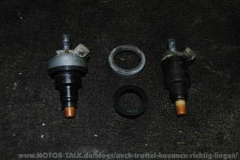 Links komplett, rechts die Teile