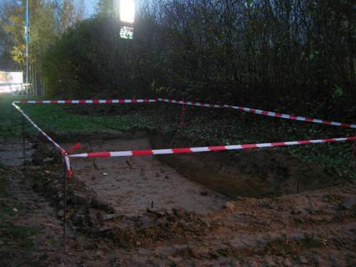 Erdloch für Trafostation