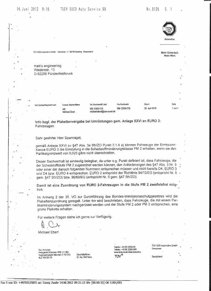 124T-Diesel und Abgasplakettenproblem