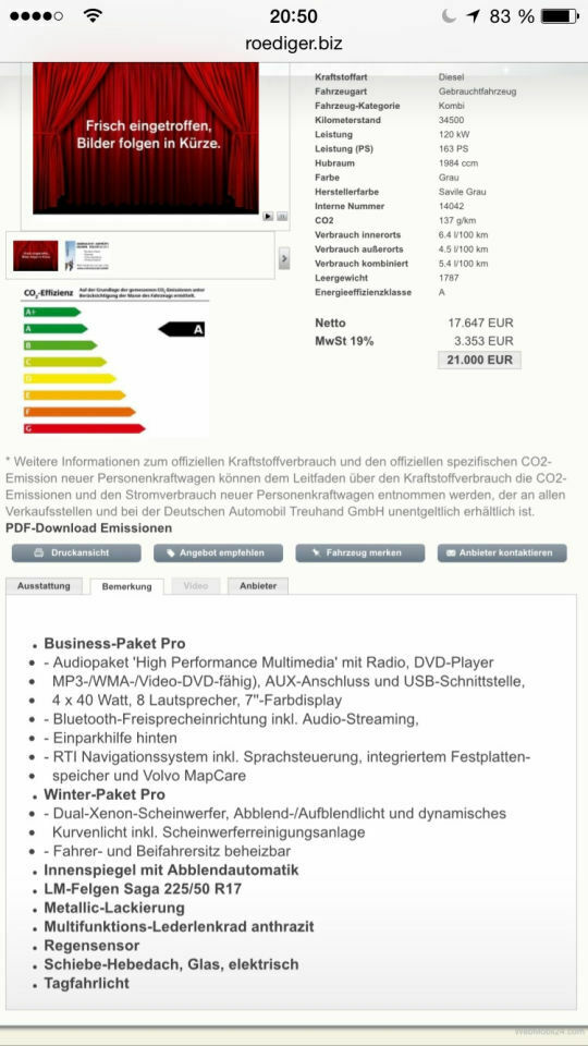 V70 D3 Kinetik - Preis ok?