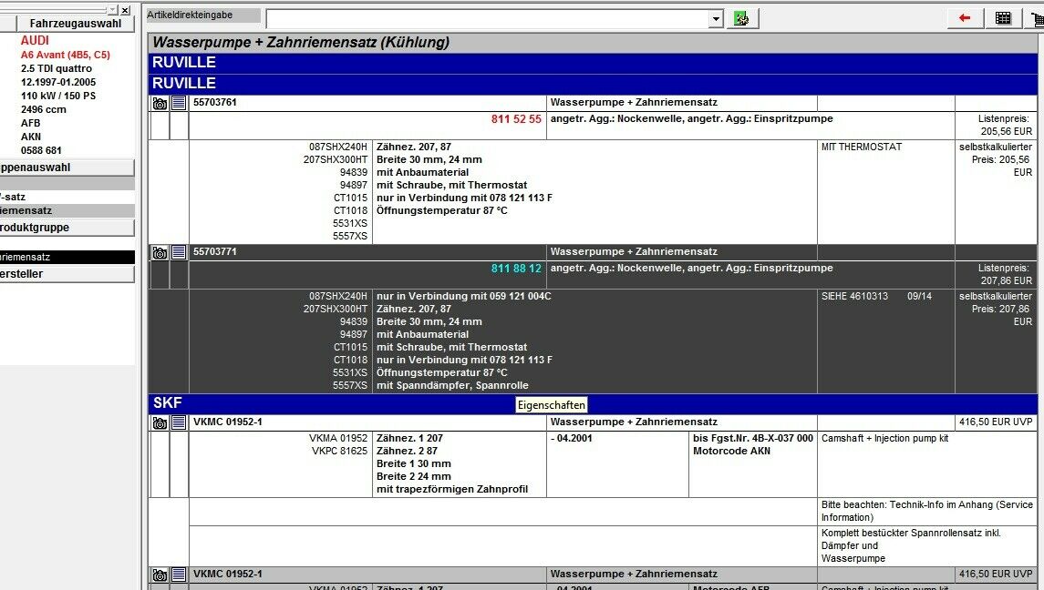 6 Gang Schaltgetriebe Schaltgestänge Rep. Satz / Empfehlenswerter Zahnriemensatz