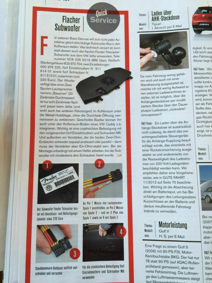 Bass Upgrade, Original RNS 315 / Seat Media 2.2