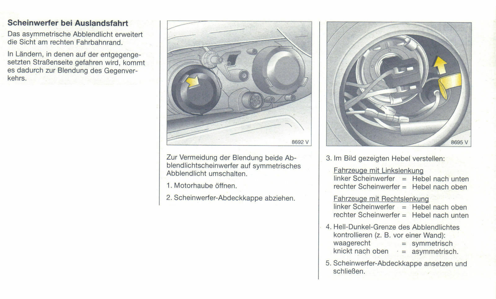 Omega B - FL - Standlichtlampe wechseln