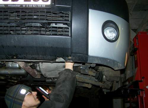 Verdampfereinbauort (am Ende der Hand)