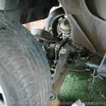 Blick durch den Radkasten