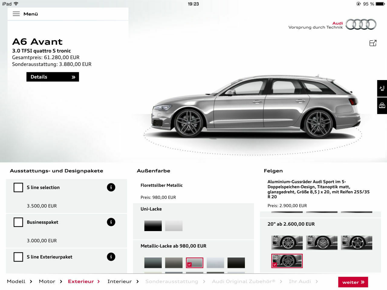 Audi S3 Limousine: 20 Zoller möglich?