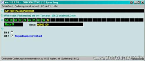 Codierung-abgasklappen-verbaut
