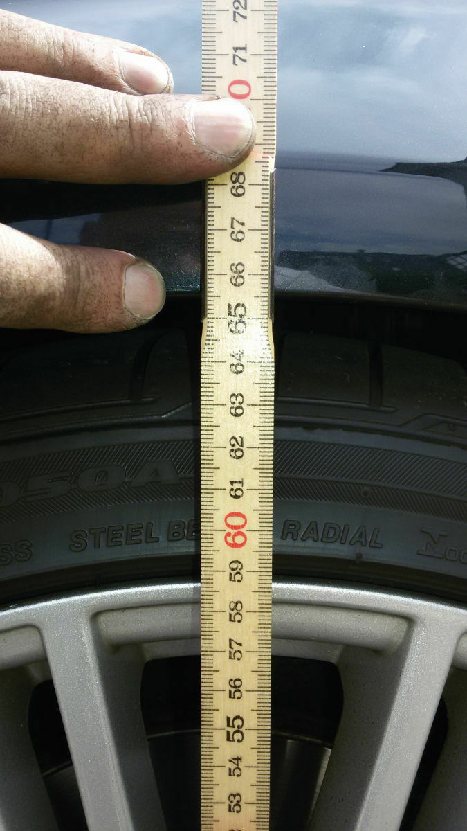 Felgen + Fahrwerkstausch, bündiger Abschluss.