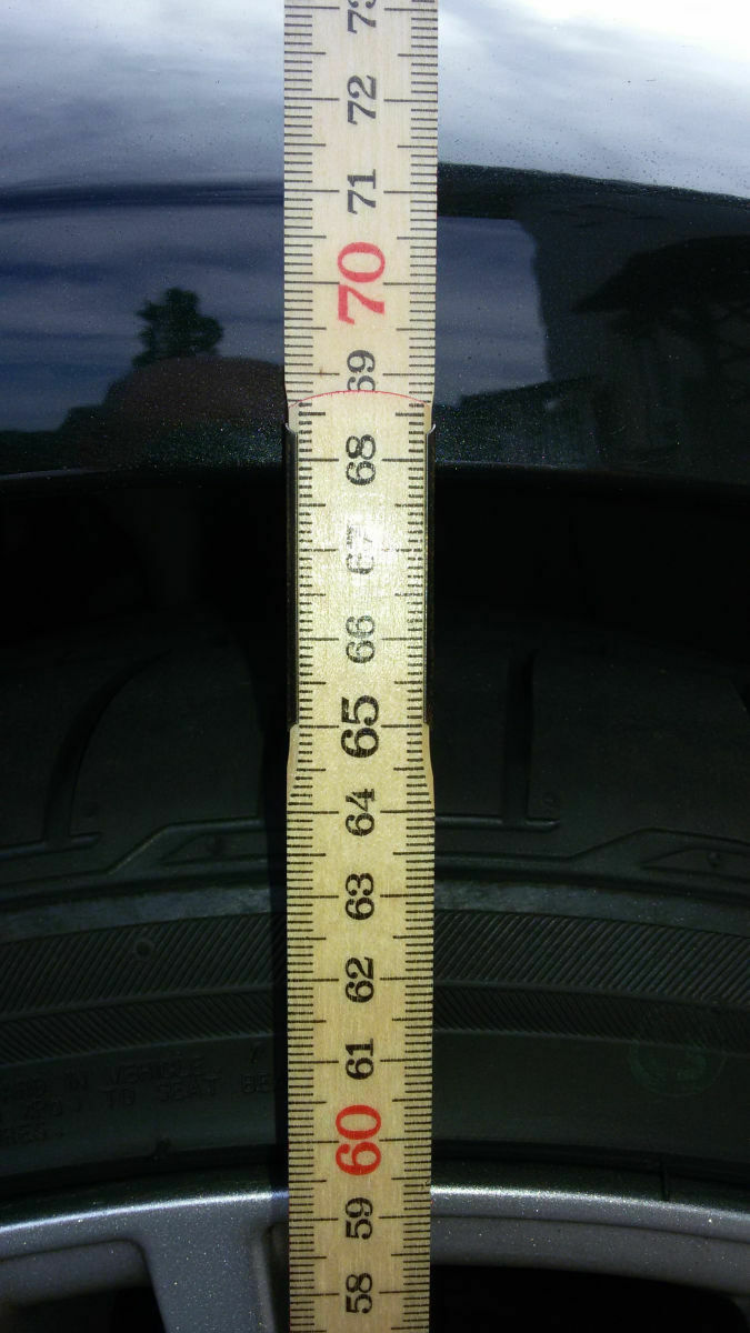 Felgen + Fahrwerkstausch, bündiger Abschluss.